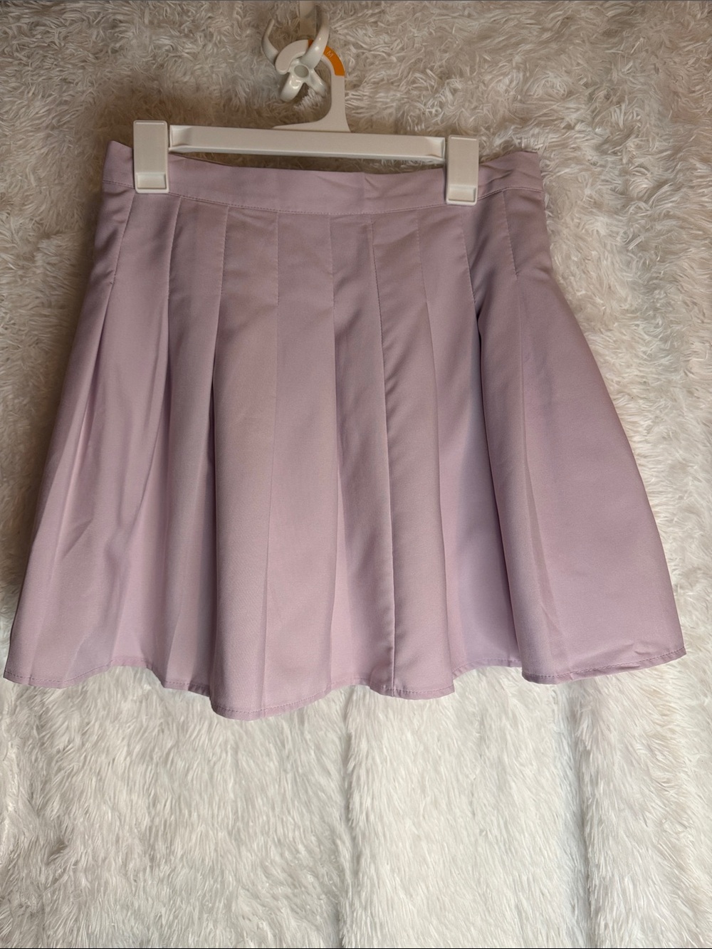 SHEIN Pastel Lilac Pleated Skater Skirt